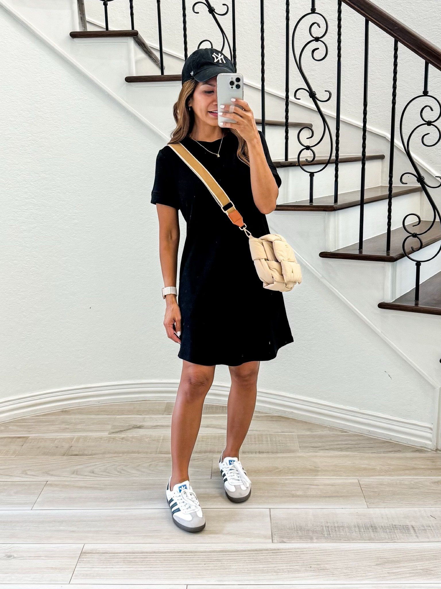 Best t-shirt dress! I’m 5’2” and wearing a small, tts. Size down in Adidas Samba sneakers. Dress can be styled with sneakers, sandals, wedges, or dress it up and layer with jackets or cardigan. Perfect for everyday, casual, vacations, travel and on the go. 

Amazon find, casual outfit, fashion over 40, petite style, best t-shirt dress, everyday outfit, mom outfit, travel outfit, spring vibes, summer outfit 

#LTKfindsunder50 #LTKover40 #LTKstyletip