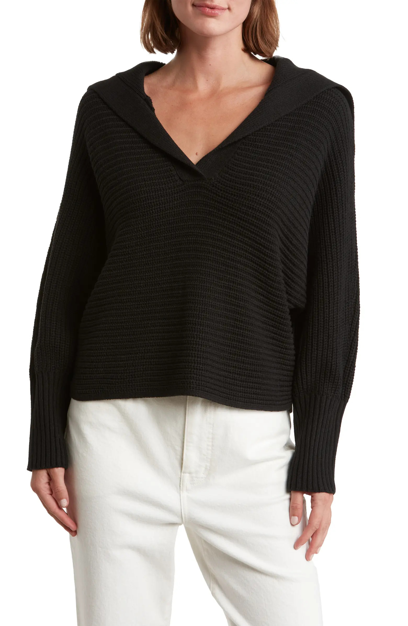 Miley Johnny Collar Pullover Sweater | Nordstrom Rack