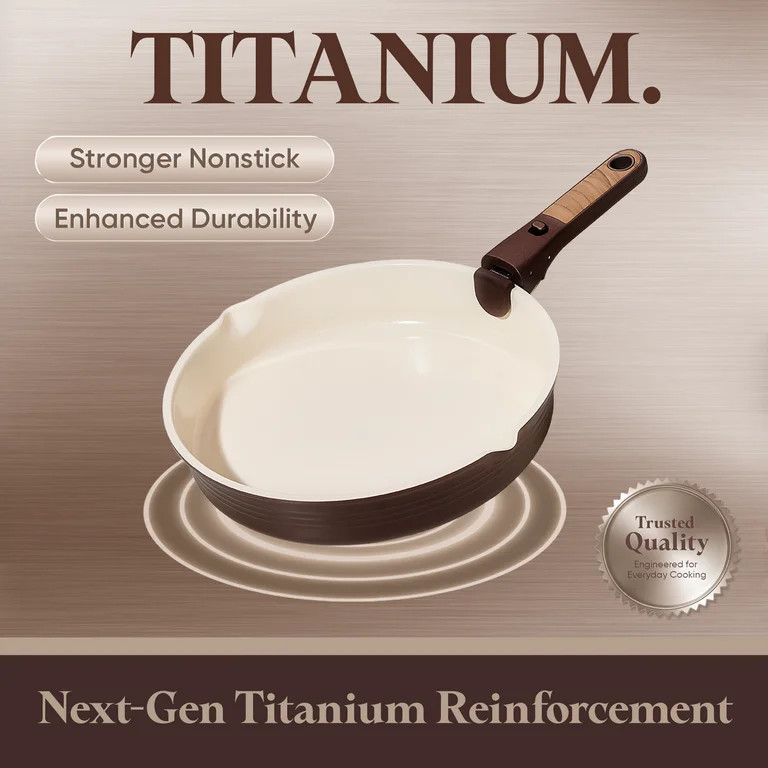 Carote 22 Pcs Ceramic Cookware Set, Pots and Pans with Detachable Handles, Oven Safe, Induction C... | Walmart (US)