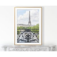 Paris Photography - in Love With Paris, Eiffel Tower, Heart Balcony, Large Wall Art, French Home Decor | Etsy (US)