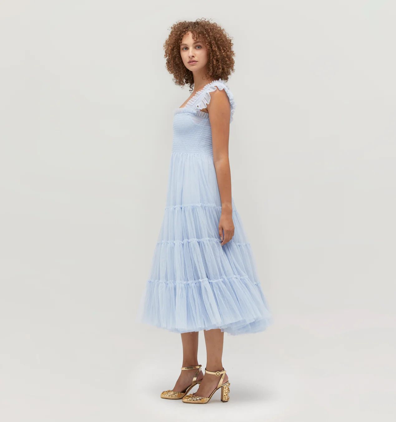 The Tulle Ellie Nap Dress - Powder Blue Tulle | Hill House Home