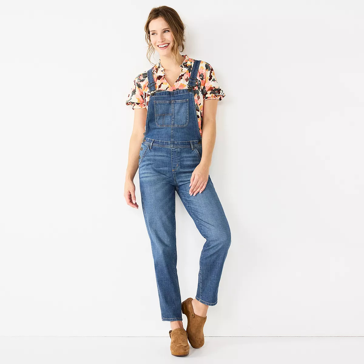 Women's Sonoma Goods For Life® Cropped Jean Overalls | Kohl's