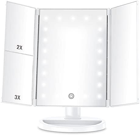 Makeup Mirror with Lights, Lighted Makeup Mirror with 21Pcs LED Lights, 2X 3X Magnifying Makeup M... | Amazon (US)