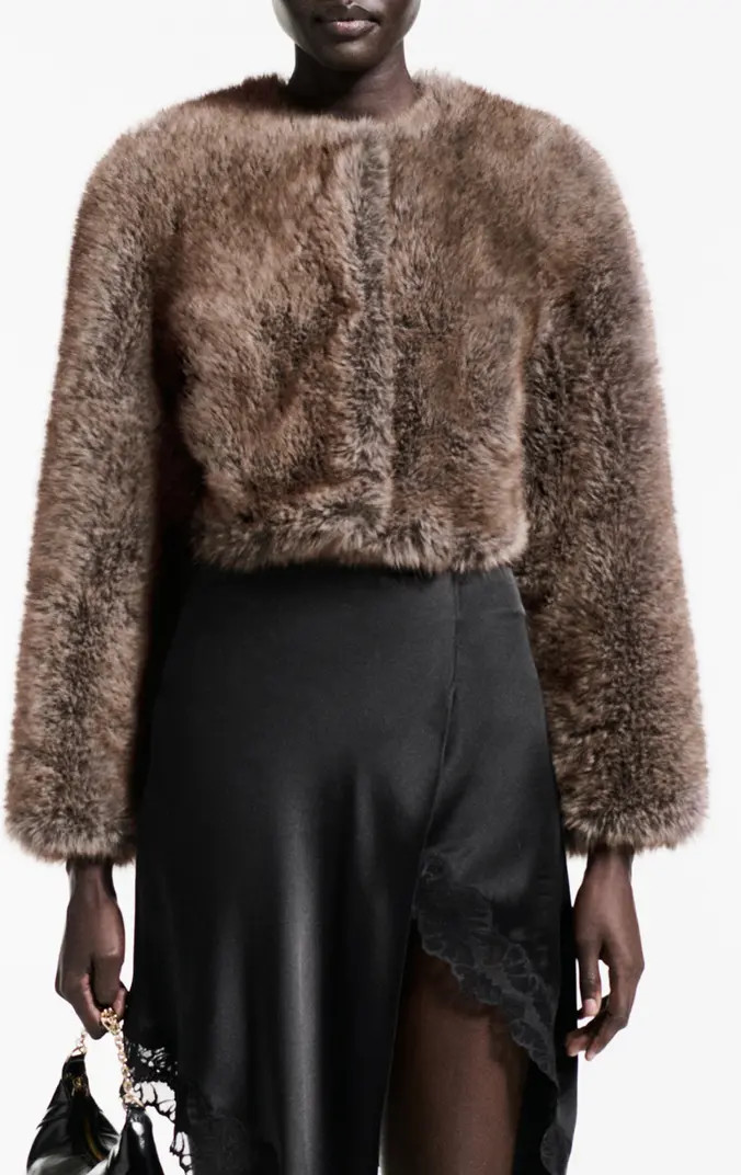 Boleta Faux Fur Crop Jacket | Nordstrom