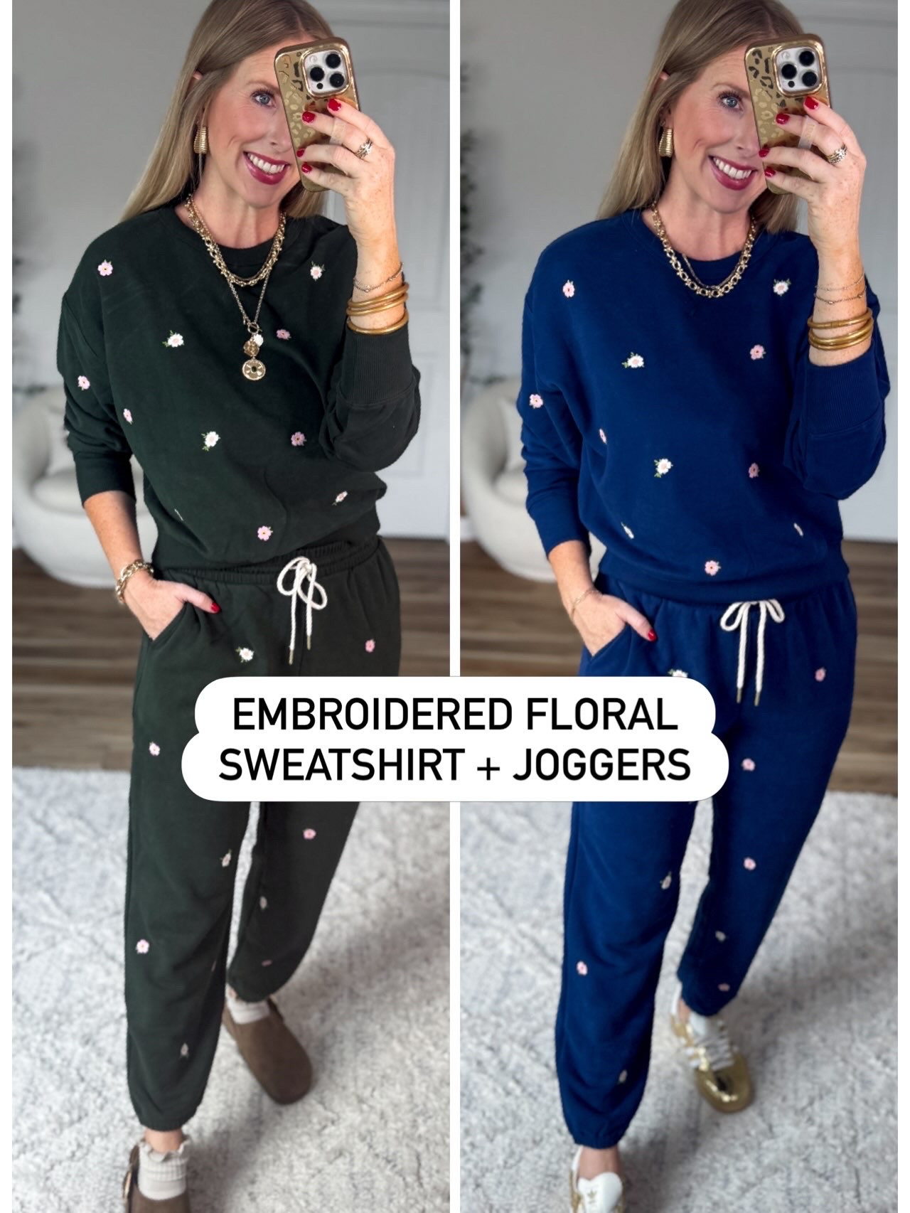 Floral embroidered lounge set

#LTKootd