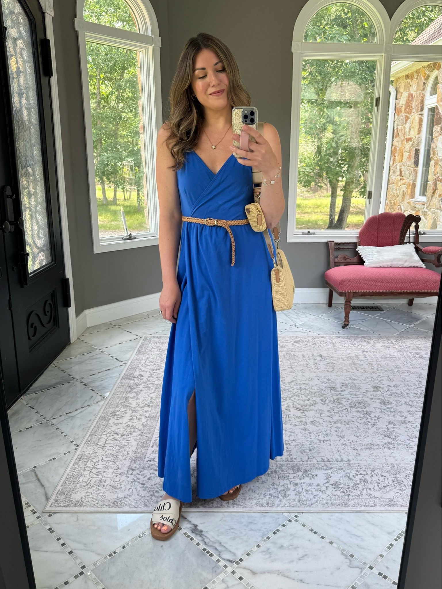 The dress that makes getting dressed feel effortless 💙✨ This gorgeous blue maxi is comfy, flattering, and easy to style with a woven crossbody, braided belt, and neutral slides for an everyday summer look you’ll reach for again and again.

LTK fashion, Amazon fashion, summer outfit, blue maxi dress, maxi dress outfit, casual summer dress, vacation outfit, effortless style, affordable fashion, designer inspired style, luxury inspired outfit, Prada bag, Prada raffia bag, Prada summer bag, designer handbag, luxury handbag, Chloé sandals, Chloé Woody slides, Chloé shoes, designer sandals, woven crossbody bag, braided belt, neutral sandals, resort wear, coastal style, chic summer outfit, women’s fashion, outfit inspiration, capsule wardrobe, elevated everyday style.

#LTKootd #LTKgrwm #LTKOver40