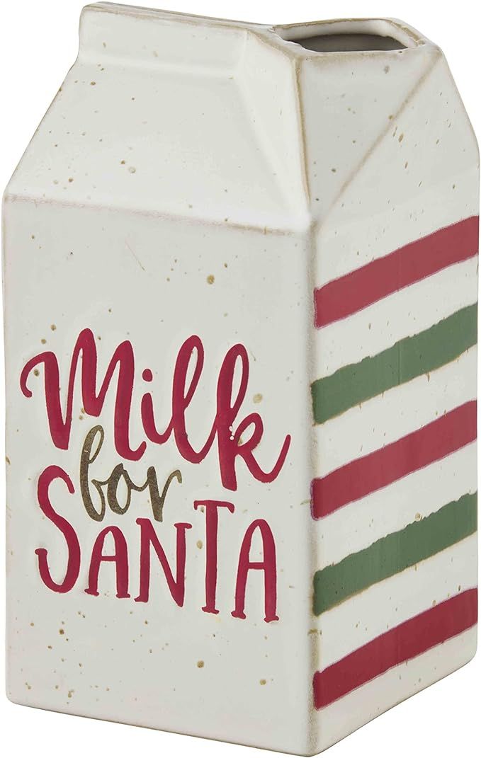 Mud Pie Stoneware Vintage Christmas Milk Carton, Santa | Amazon (US)
