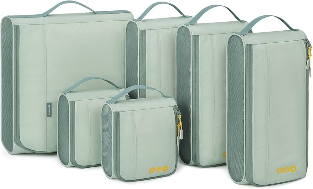Packing Cubes for Suitcases, BAGSMART 6 Set Packing Cubes for Travel Accessories, Lightweight Lug... | Amazon (US)