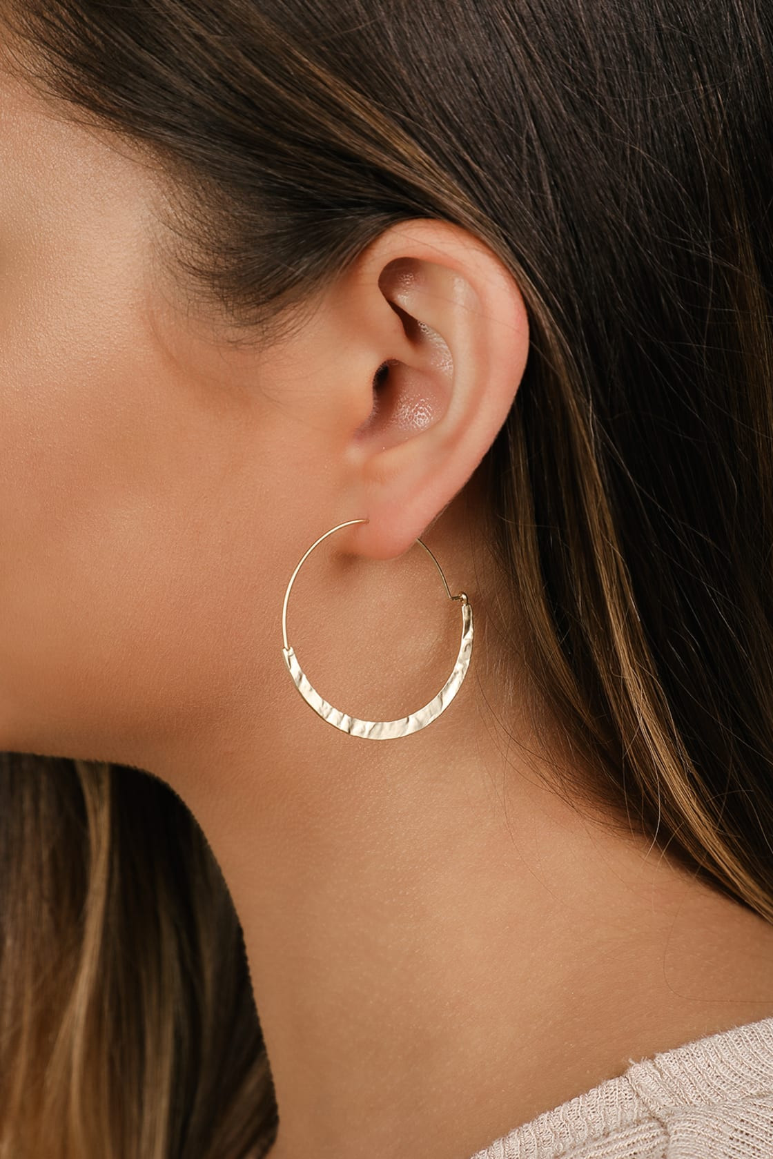 Sunshine Circle Gold Hoop Earrings | Lulus (US)