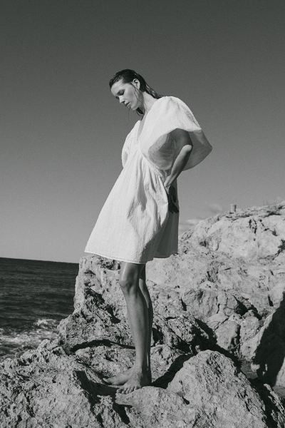 Balloon-sleeved Cotton Dress | H&M (US + CA)