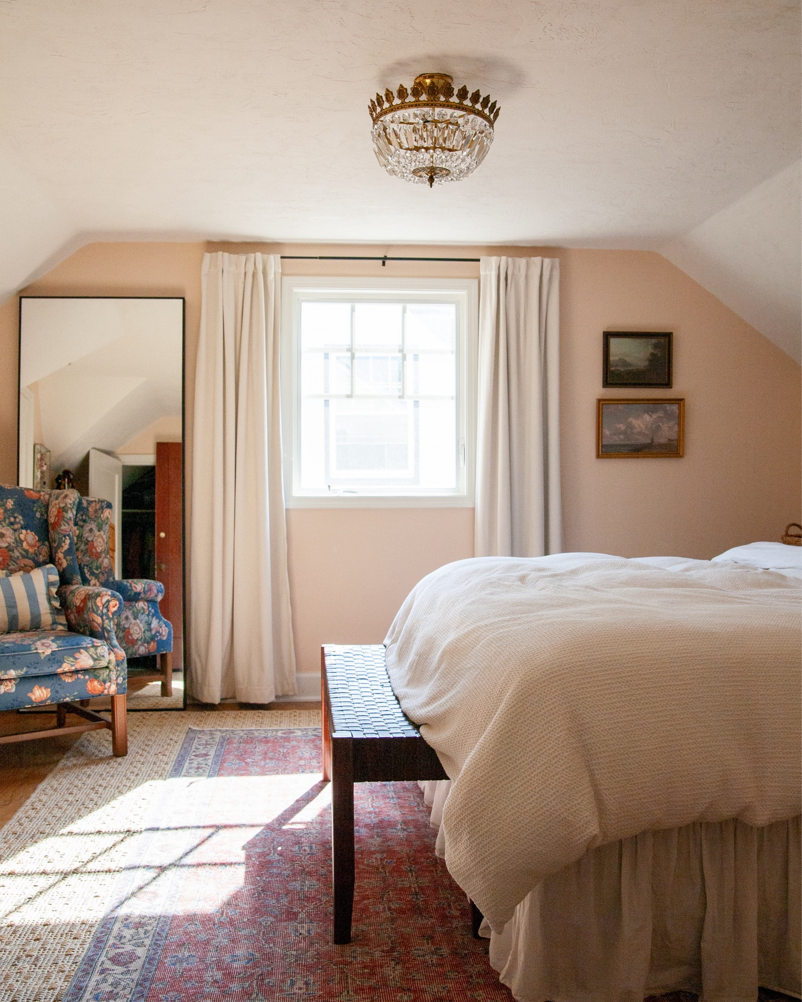 I have been like obsessed with my bedroom recently. Haven’t even really changed anything big (I painted the walls a year ago and have been doing minor tweaks since) but it’s feeling so good. Maybe it takes a while to get used to a new space to feel truly comfortable with it. I’m so grateful that I get to sleep here, walk-through here on a sunny afternoon, and have this beautiful place for my fun antique light fixture or whatever my new favorite bedding is. ❤️🙏
(Paint color as a custom one, code is in my story highlight.)


#LTKHome