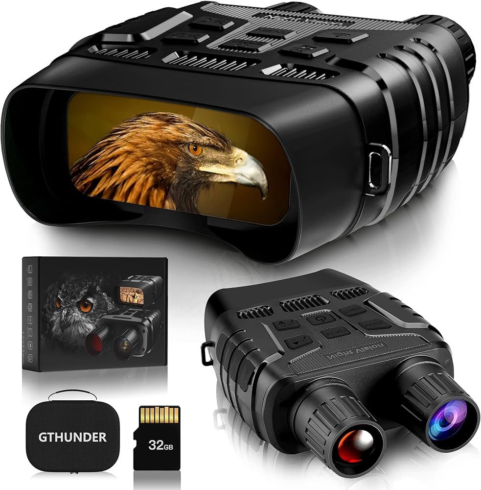 GTHUNDER 1080P Digital Night Vision Goggles with 32GB Memory - For Total Darkness Surveillance | Amazon (US)