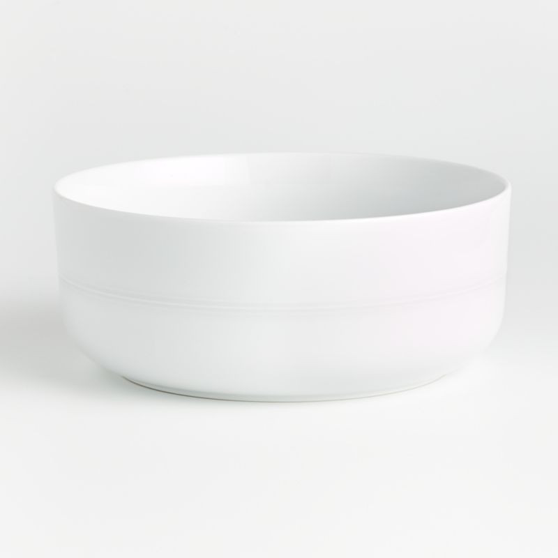 Hue White Serving Bowl + Reviews | Crate and Barrel | Crate & Barrel