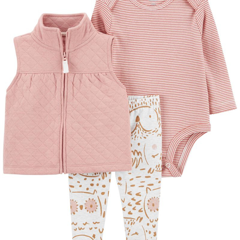 3-Piece Quilted Vest Set | Carter's