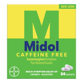 Midol Complete Caffeine Free Menstrual Pain Relief Acetaminophen Caplets, 24 CT | CVS Health