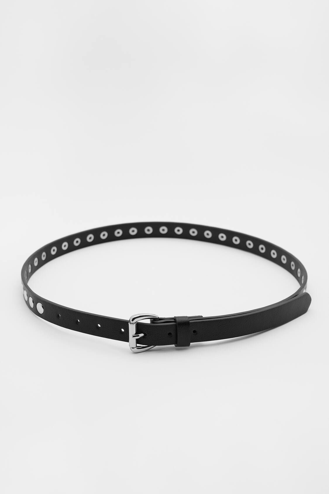 Faux leather studded belt | PULL and BEAR UK