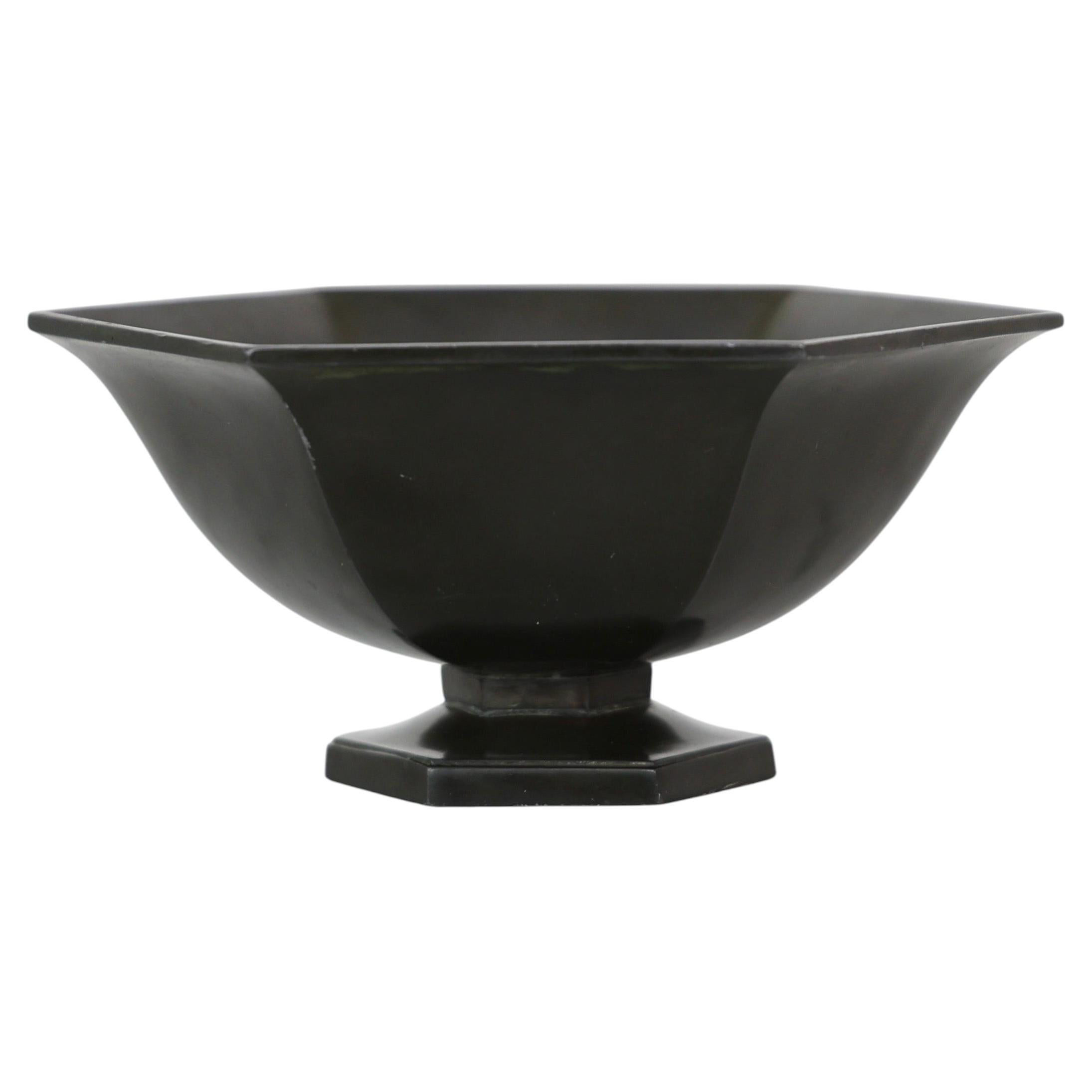 Pedestal Diskometal Bowl designed by Just Andersen, 1920s, Denmark | 1stDibs