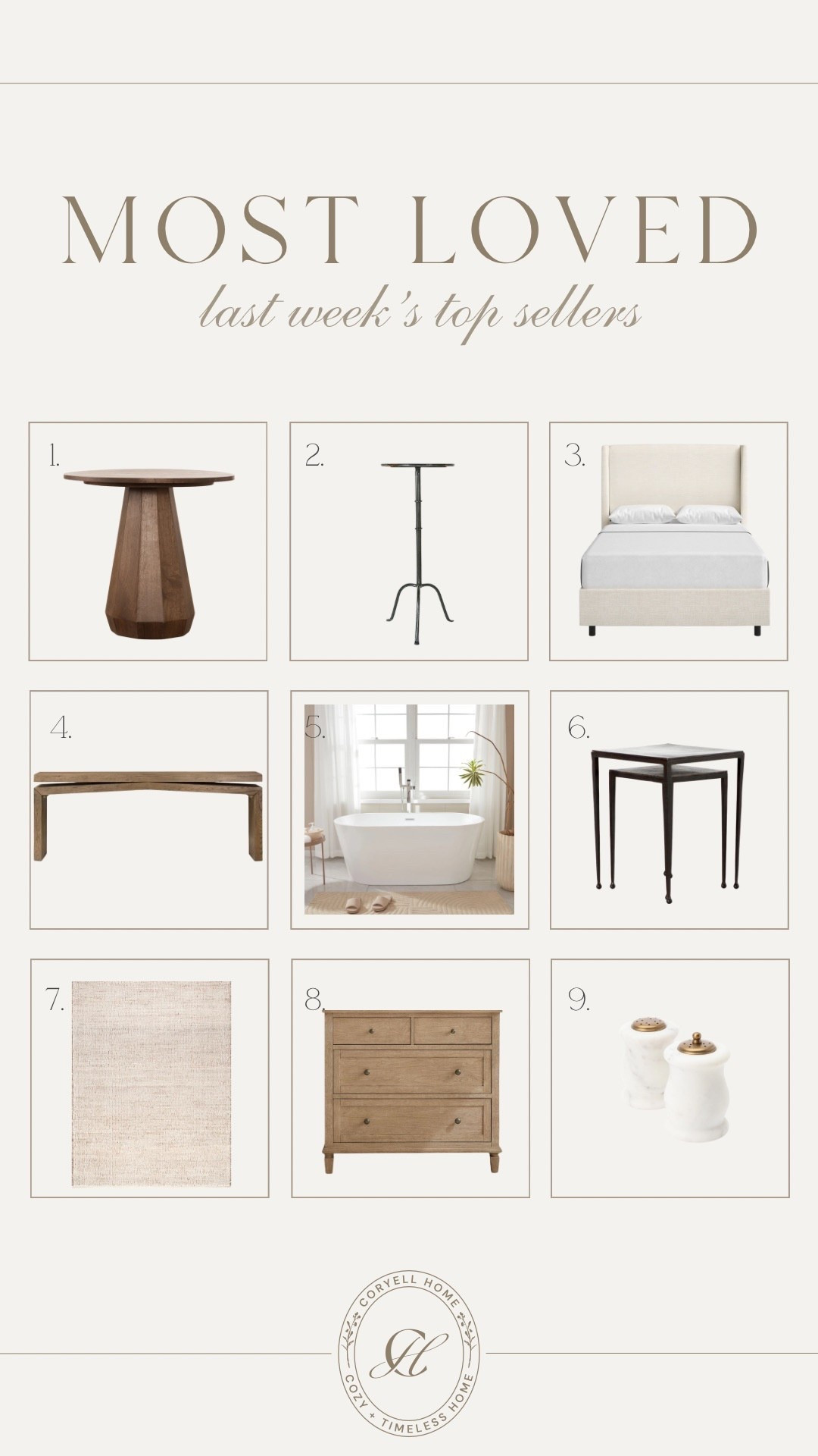 Last week’s most loved! My favorite jute area rug that is no shed and perfect for layering (trust me 👏🏻), my favorite tables, bedroom furniture favorites, decorative accents and more. 

#LTKStyleTip #LTKHome