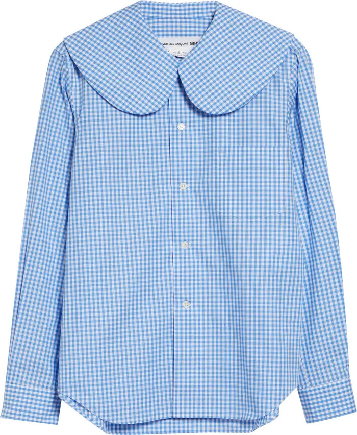 Gingham Cotton Poplin Button-Up Shirt | Nordstrom