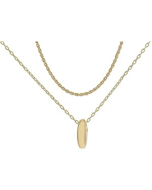 Madewell Womens Pebble Necklace Pack, Gold, One Size | Amazon (US)