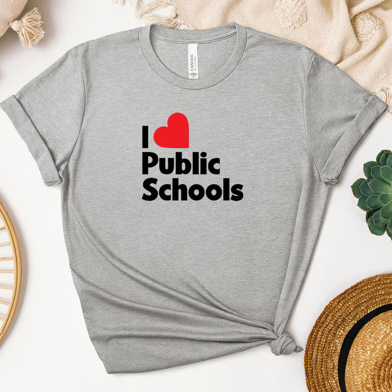 I Heart Public Schools Shirt I Love Public Schools Shirt Gifted Teacher Gift Shirt Activism Suppo... | Etsy (US)