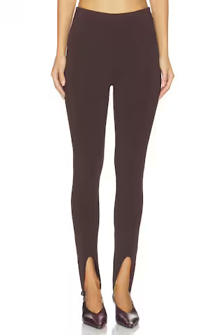 SEROYA Kelsey Stirrup Legging in Slate Brown from Revolve.com | Revolve Clothing (Global)