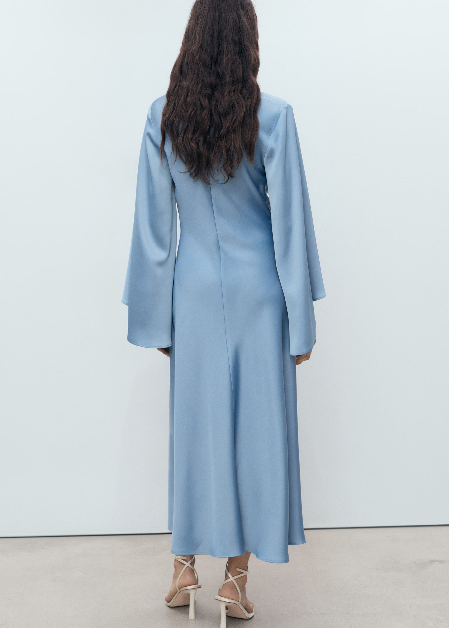 Long satin dress - Women | MANGO United Kingdom | MANGO (UK)