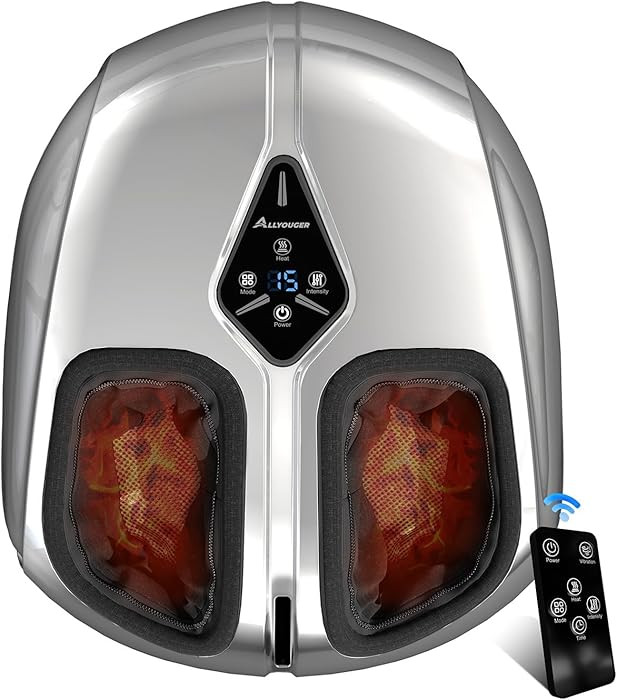 Shiatsu Foot Massager with Heat,Vibration,Air Compression and Deep Kneading for Plantar Fasciitis... | Amazon (US)