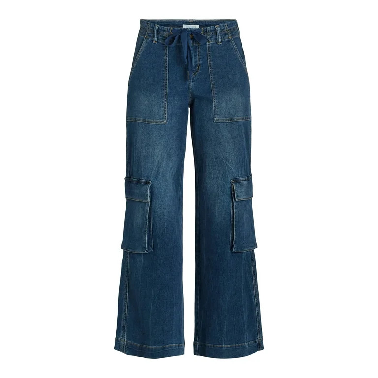 Time and Tru Women's Drawstring Cargo Pants, Sizes 2-20 | Walmart (US)