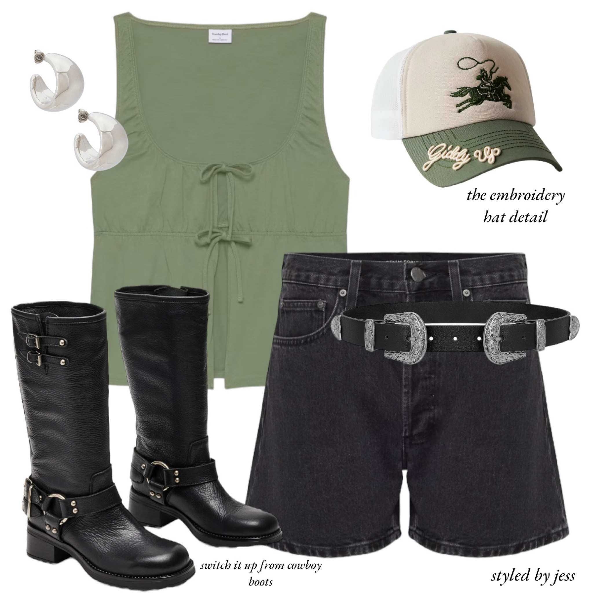 Upgrade your Western style with an embroidered trucker hat and rugged trucker-style boots. Perfect for a modern twist on classic cowboy fashion!

// trucker hat, country concert, country festival outfit, western belt, free people hat, aritzia, denim forum

#LTKShoeCrush #LTKStyleTip #LTKSeasonal