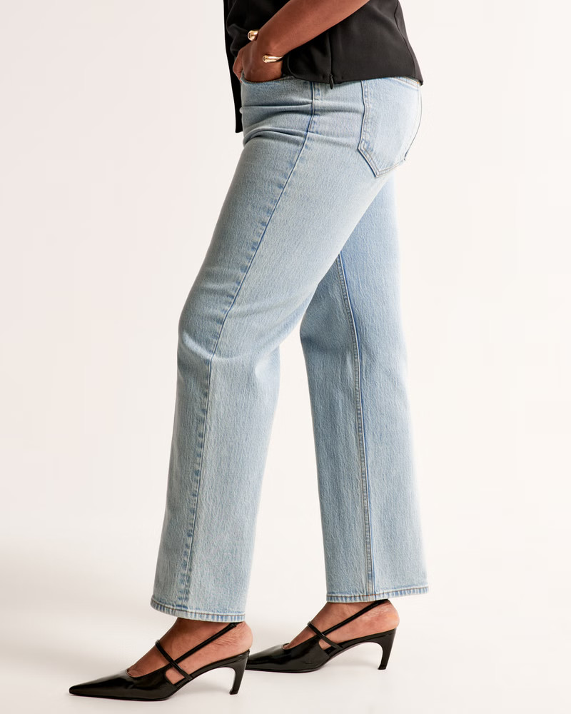 Women's High Rise Vintage Straight Jean | Women's | Abercrombie.com | Abercrombie & Fitch (US)