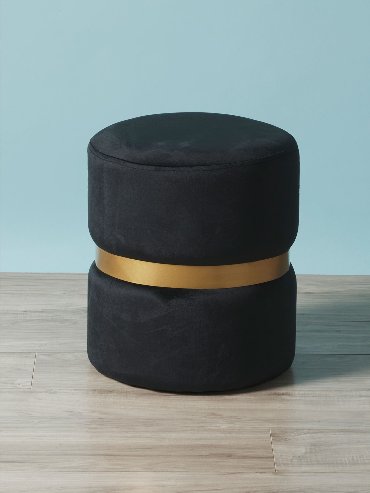 14in Velvet And Metal Ottoman | Big Ticket Shop | HomeGoods | HomeGoods