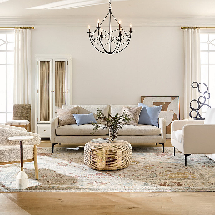 Melanie Woven Round Coffee Table in Natural Rattan | Ballard Designs, Inc.