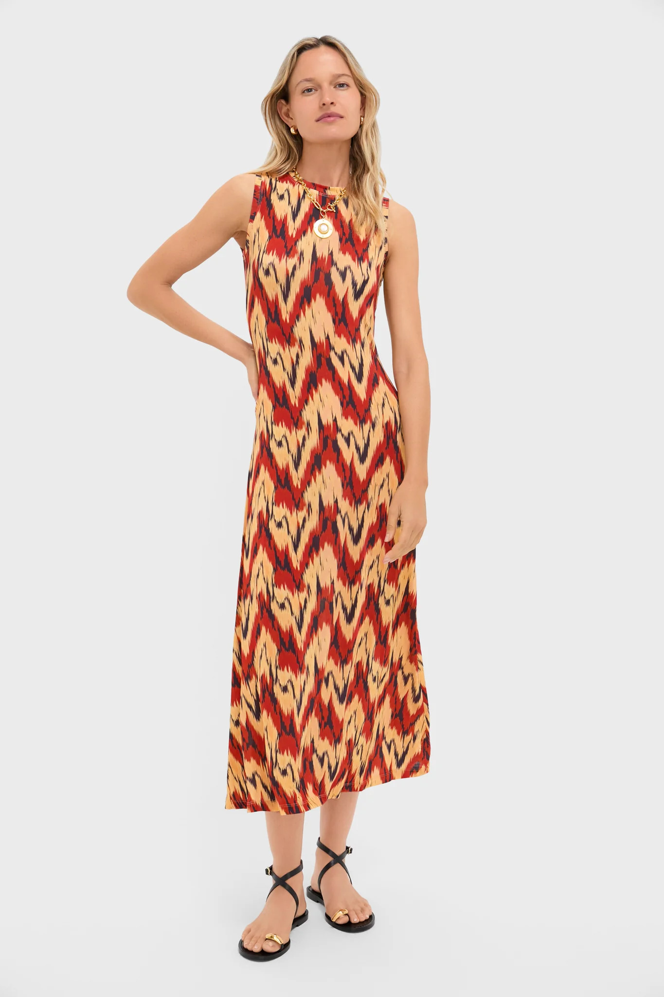 Carnelian Orla Sleeveless Midi Dress | Tuckernuck (US)