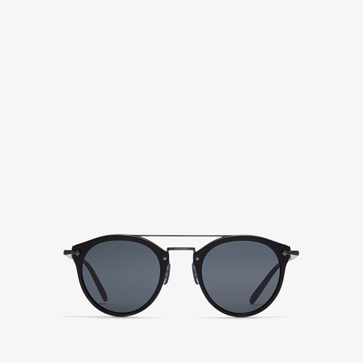 Oliver Peoples - Remick (Semi-Matte Black/Antique Pewter/Grey) Fashion Sunglasses | Zappos