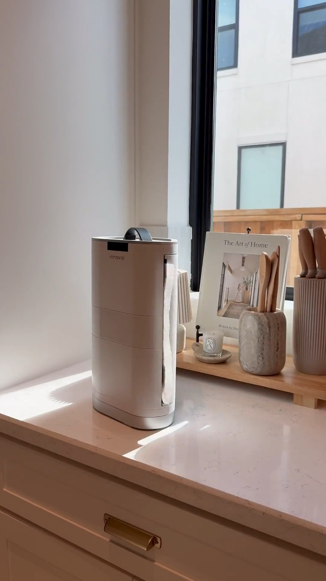 This touch-less paper towel dispenser is super easy to install, keeps your paper towel dust free, and is portable. It can be battery powered or with a power adapter! 

Shop below! 🤎
#LTKStyleTip #LTKSaleAlert #LTKHome