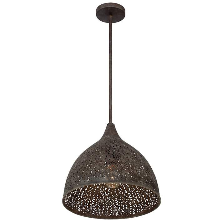 Jasmine 1 Light Forged Bronze Pendant - #389E3 | Lamps Plus | Lamps Plus