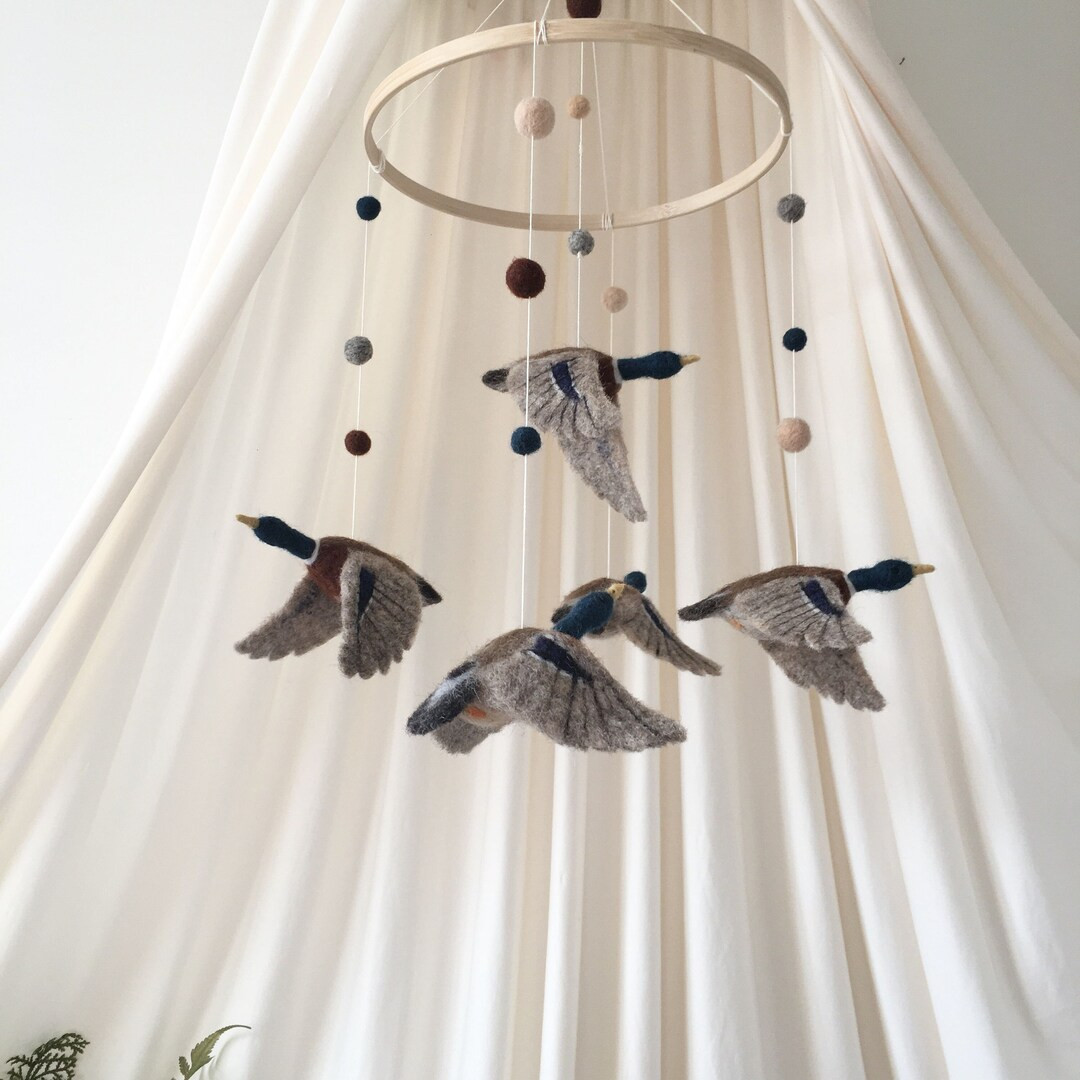 Nursery mobile ducks | Hunting baby mobile | Mallard ducks mobile | Duck baby shower | Geese baby... | Etsy (US)