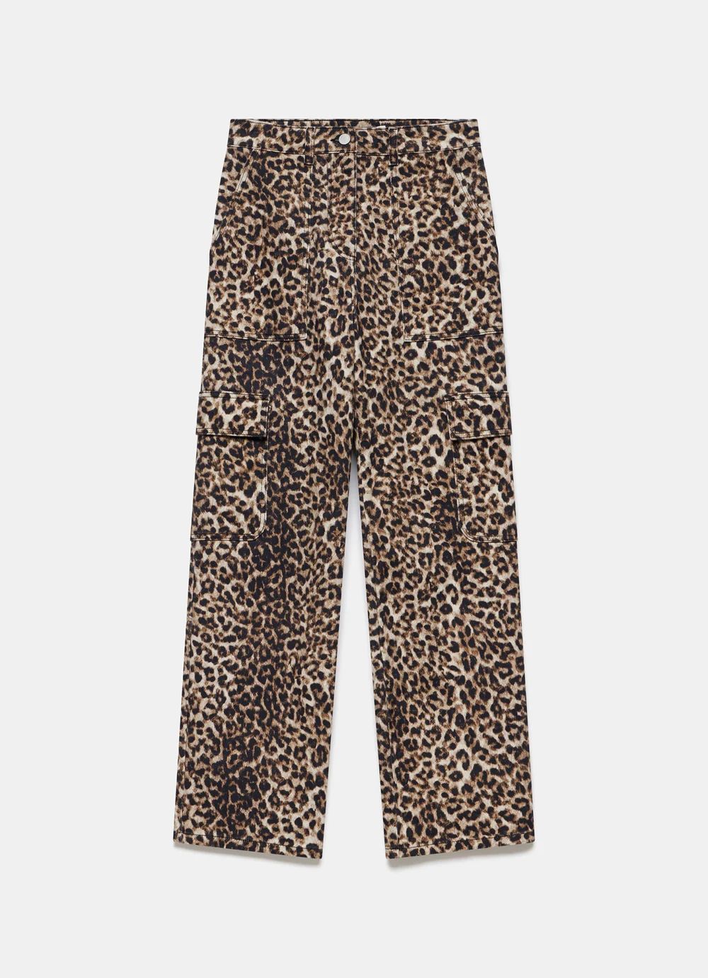 Leopard Print Straight Cargo Jeans | Mint Velvet