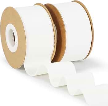 Keypan White Velvet Ribbon, 1-1/2 inch Wide Handmade Fabric Ribbon for Christmas Tree Decor, Flow... | Amazon (US)