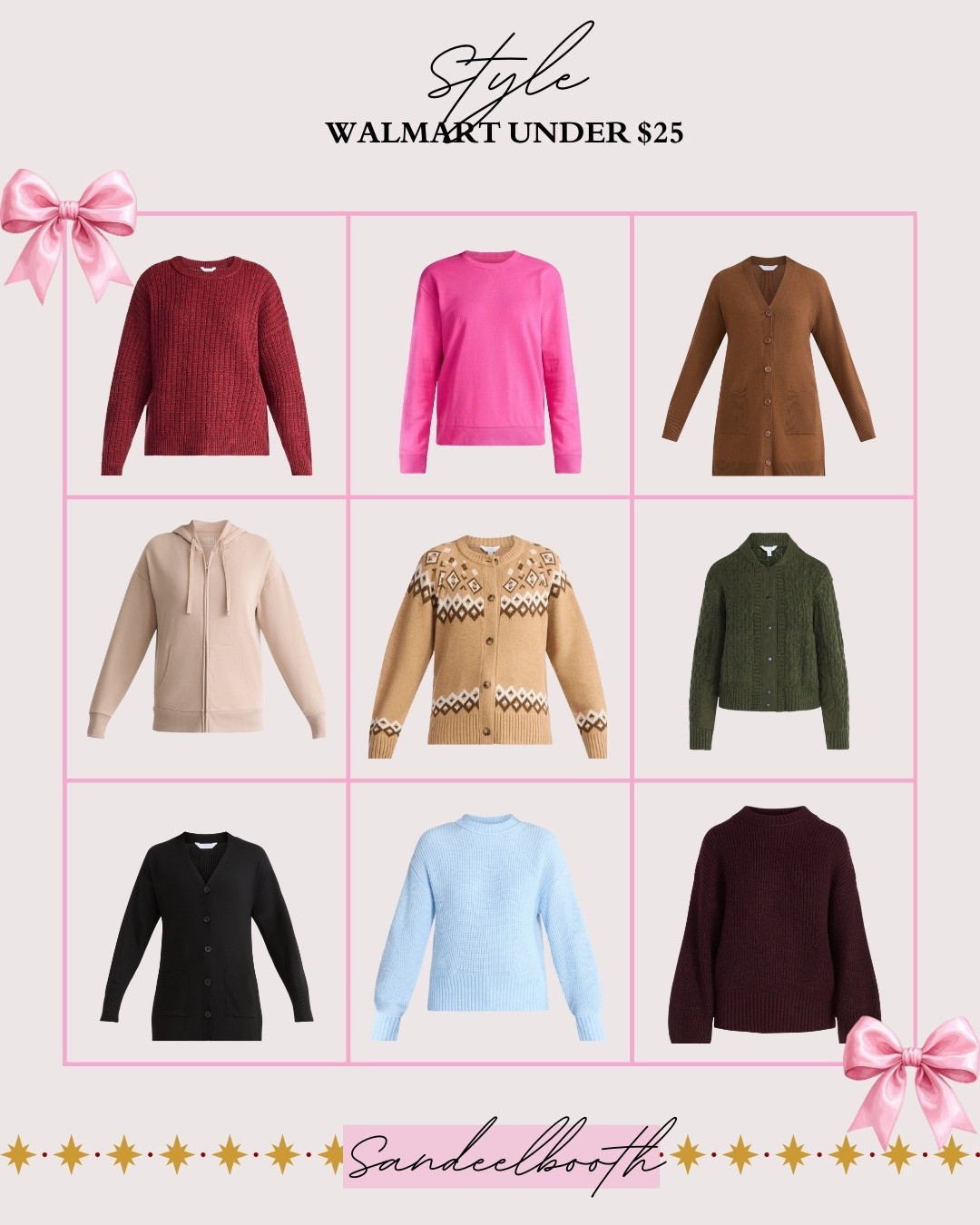 Cozy season on a budget? Walmart is nailing it this year! 🤎❄️
All of these sweaters, cardigans, hoodies, and winter knits are under $25 — and the quality is SO good for the price.

Think:
• chunky knit sweaters for everyday
• soft crewnecks & classic cable knits
• neutral cardigans (the perfect layering piece!)
• Fair Isle & winter patterns for the holidays
• lightweight hoodies for school pickup, errands & cozy days

If you’ve been searching for affordable winter sweaters, budget-friendly holiday outfits, or cozy neutral basics, this roundup has all the best Walmart finds right now.

🛍️ Shop all Walmart sweaters under $25 below!

Walmart sweaters under $25, affordable winter sweaters, cozy sweaters 2025, Walmart fashion roundup, winter knitwear women, budget-friendly holiday outfits, Walmart cardigans, neutral winter outfits, cozy casual outfits, affordable cold weather essentials


#LTKFindsUnder50 #LTKHoliday #LTKSaleAlert