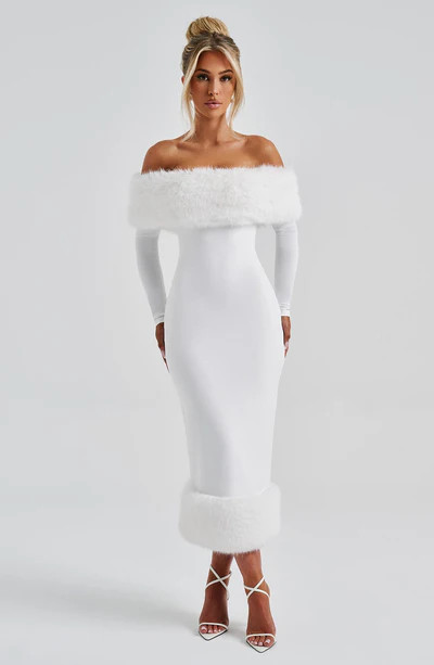 Vittoria Midi Dress - Ivory | Babyboo (global)