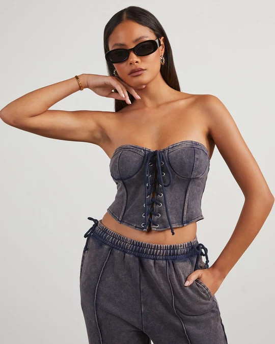 Natalia Fleece Corset Top | VICI
