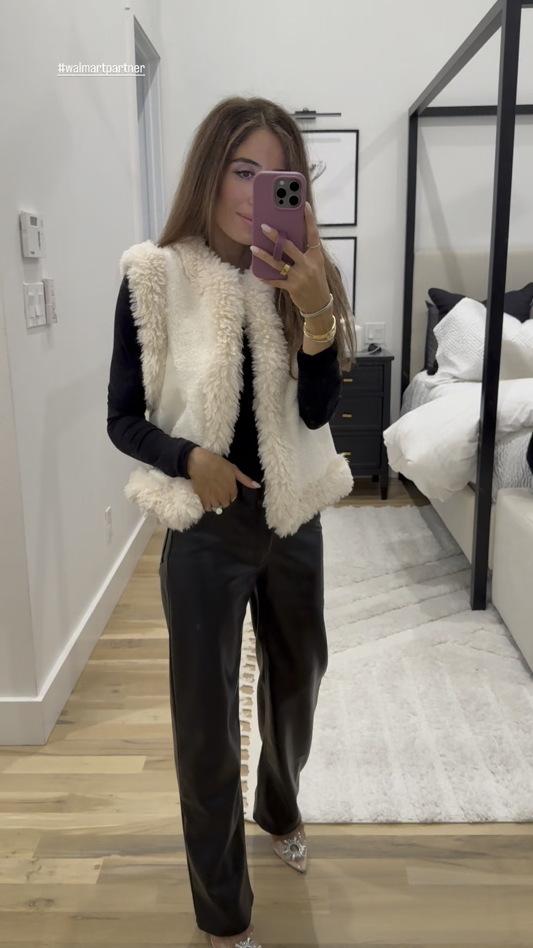 Holiday outfit, Walmart finds affordable holiday outfit, party outfit size xxs or xs all under $50 Sherpa vest trending winter outfit 

#LTKootd #LTKgrwm #LTKHoliday