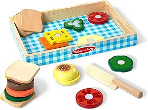 Melissa & Doug Wooden Sandwich Toy | Play Food | Wooden Toy | Pretend Play | Montessori Toys | 3+... | Amazon (UK)