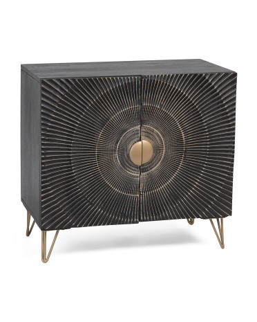 30in Carved Circle 2 Door Cabinet | TJ Maxx