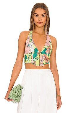 AFRM Ramona Halter Top in Spring Lime from Revolve.com | Revolve Clothing (Global)