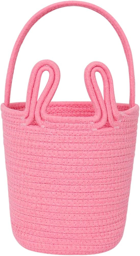 Global Park Easter Baskets for Kids,Bunny Easter Basket with Handle, Egg Hunt Easter Bag Decorati... | Amazon (US)