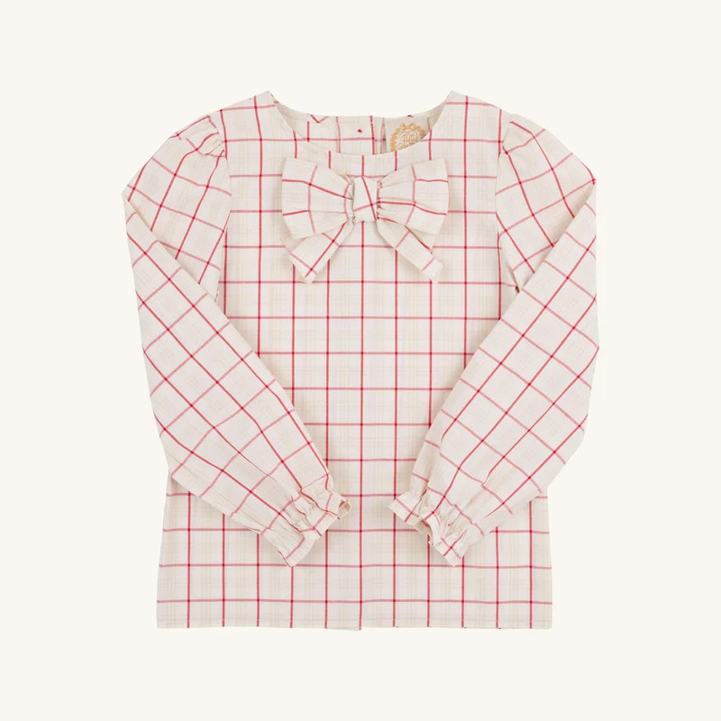 Beatrice Bow Blouse and Onesie - Oak Park Plaid | The Beaufort Bonnet Company