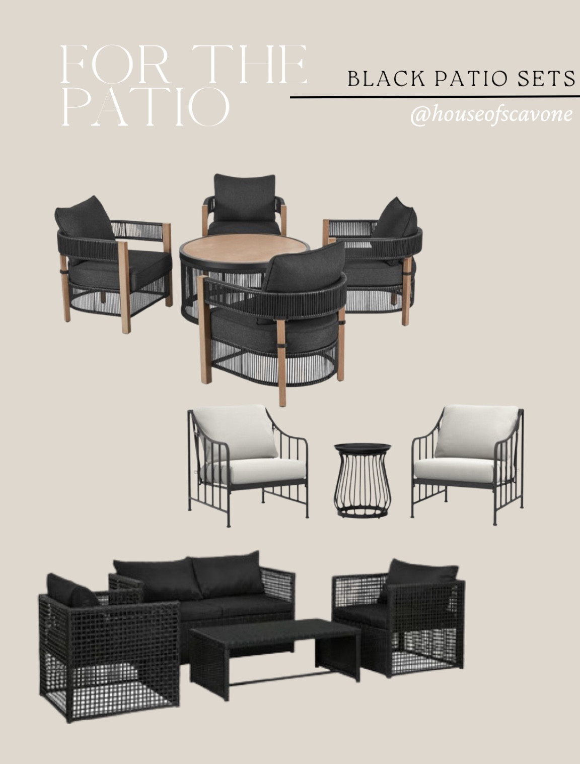 black patio sets
#patioset #blackpatiofurniture #frontporch #porchfurniture #backyardpatio #backyard #backyardfurniture #blackfurniture 

#LTKFind #LTKhome #LTKfamily